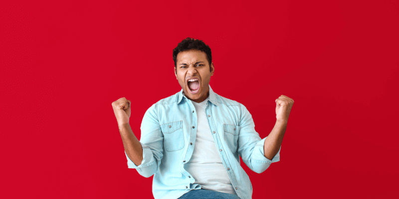 Yelling, shouting, or screaming during arguments or conflicts clearly shows uncontrolled anger