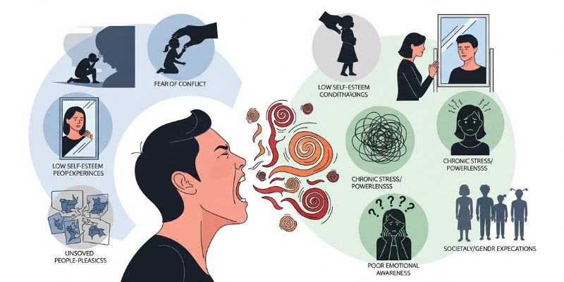 what causes pent-up anger